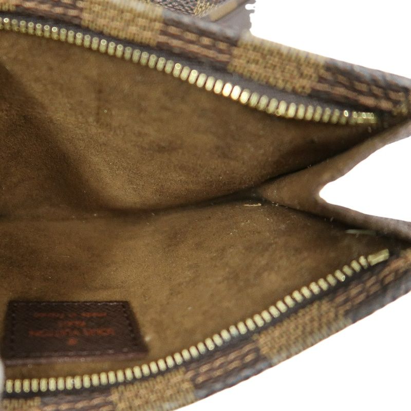 LOUIS VUITTON Damier Bucket Brown Handbag (With Pouch, Coated Canvas)