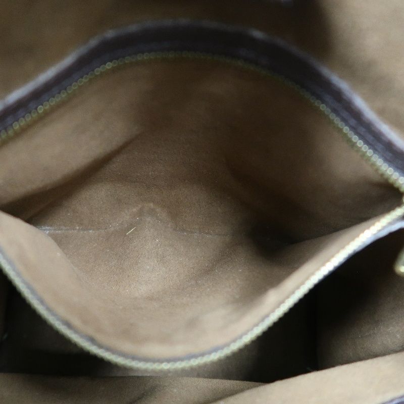 LOUIS VUITTON Damier Bucket Brown Handbag (With Pouch, Coated Canvas)