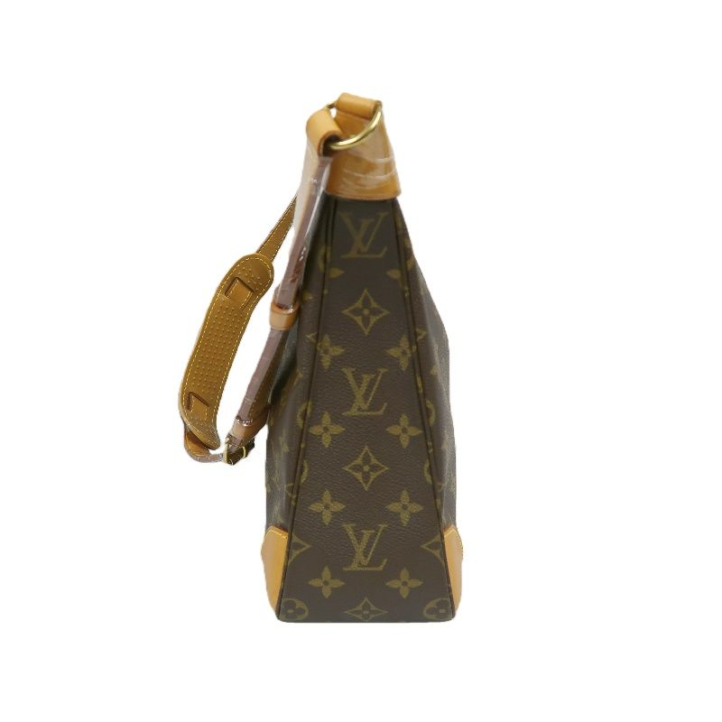 LOUIS VUITTON Boulogne 30, Monogram Coated Canvas, Shoulder Bag, Brown (Nicknamed "Croissant Bag")