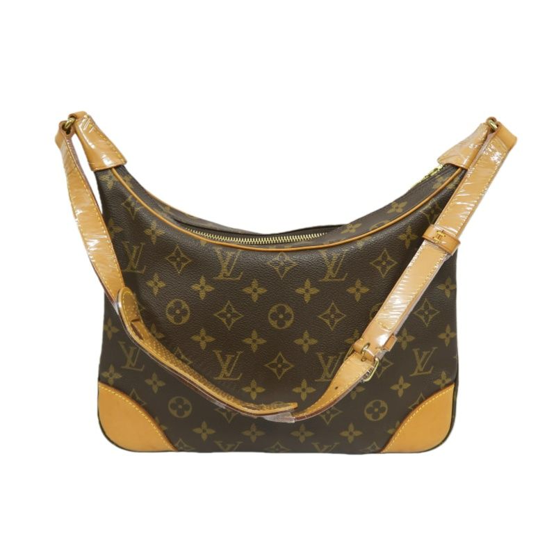 LOUIS VUITTON Boulogne 30, Monogram Coated Canvas, Shoulder Bag, Brown (Nicknamed "Croissant Bag")