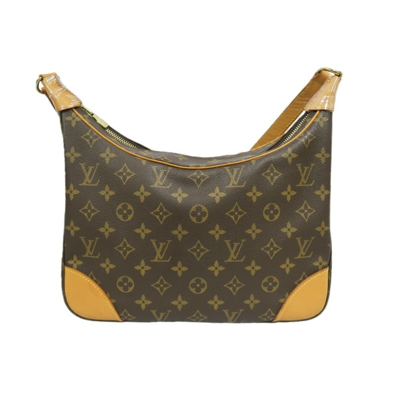LOUIS VUITTON Boulogne 30, Monogram Coated Canvas, Shoulder Bag, Brown (Nicknamed "Croissant Bag")