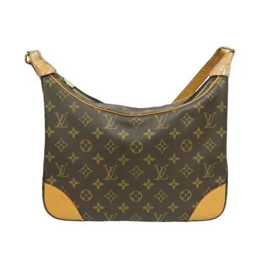 LOUIS VUITTON Boulogne 30, Monogram Coated Canvas, Shoulder Bag, Brown (Nicknamed "Croissant Bag")
