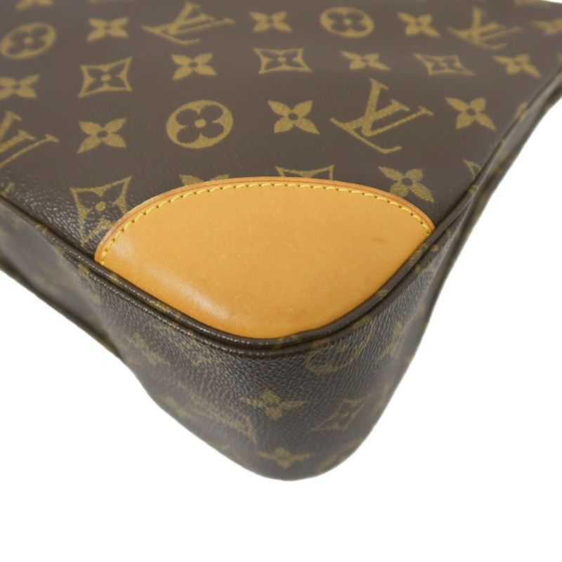 LOUIS VUITTON Boulogne 30, Monogram Coated Canvas, Shoulder Bag, Brown (Nicknamed "Croissant Bag")