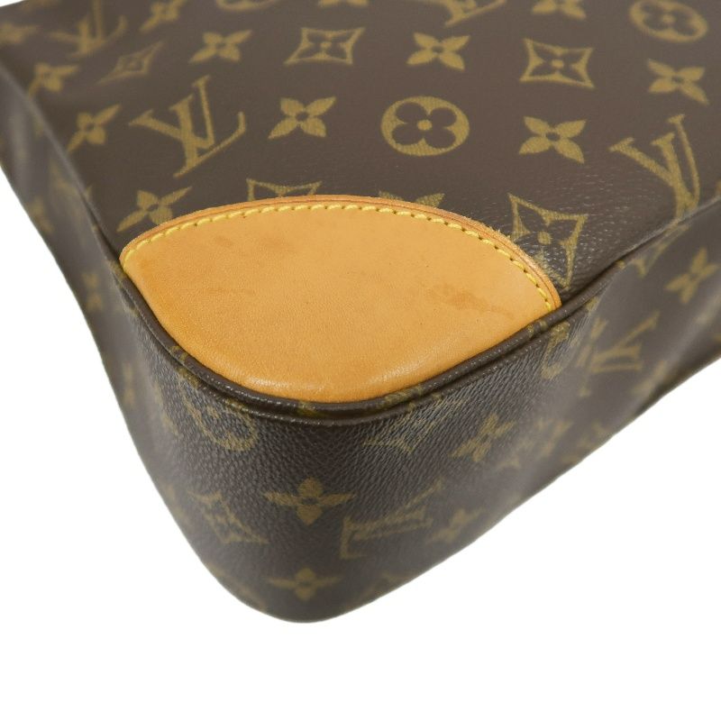 LOUIS VUITTON Boulogne 30, Monogram Coated Canvas, Shoulder Bag, Brown (Nicknamed "Croissant Bag")