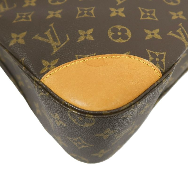 LOUIS VUITTON Boulogne 30, Monogram Coated Canvas, Shoulder Bag, Brown (Nicknamed "Croissant Bag")