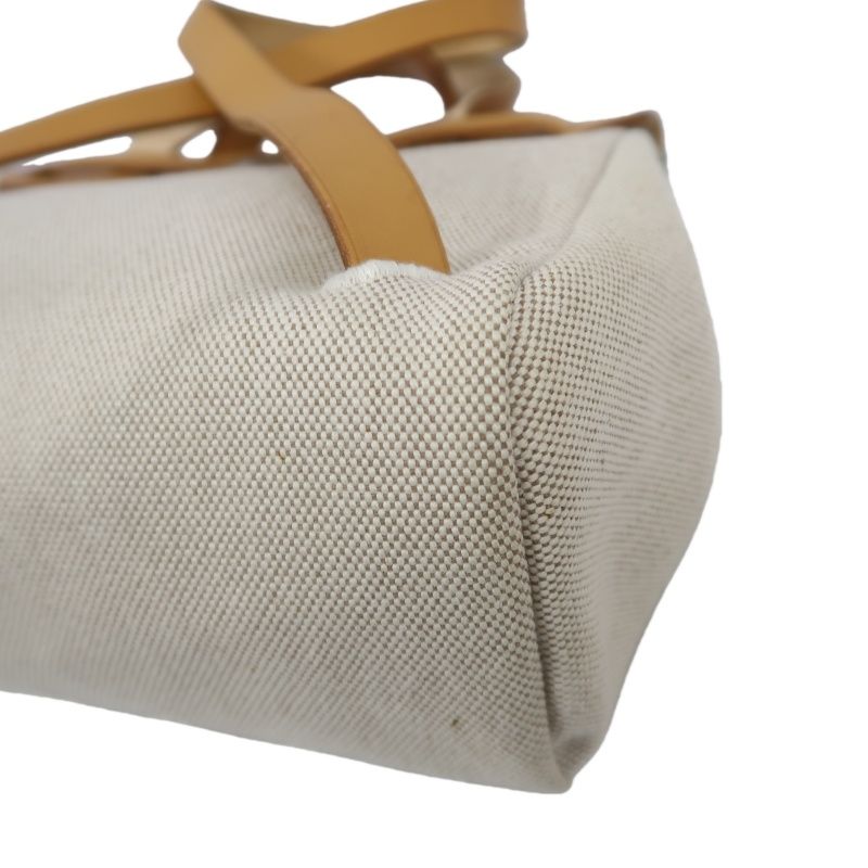 HERMES Beige & Brown Herbag Handbag (With 2 Dust Bags, 2 Padlocks & Keys, Clochette, Extra Bag & Shoulder Strap, Full Box, Canvas)