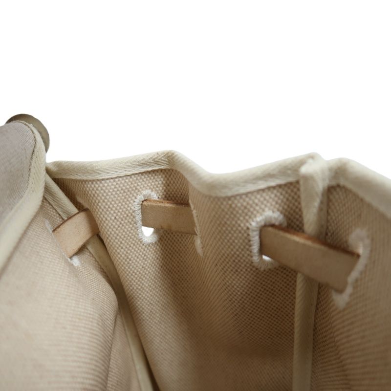 HERMES Beige & Brown Herbag Handbag (With 2 Dust Bags, 2 Padlocks & Keys, Clochette, Extra Bag & Shoulder Strap, Full Box, Canvas)