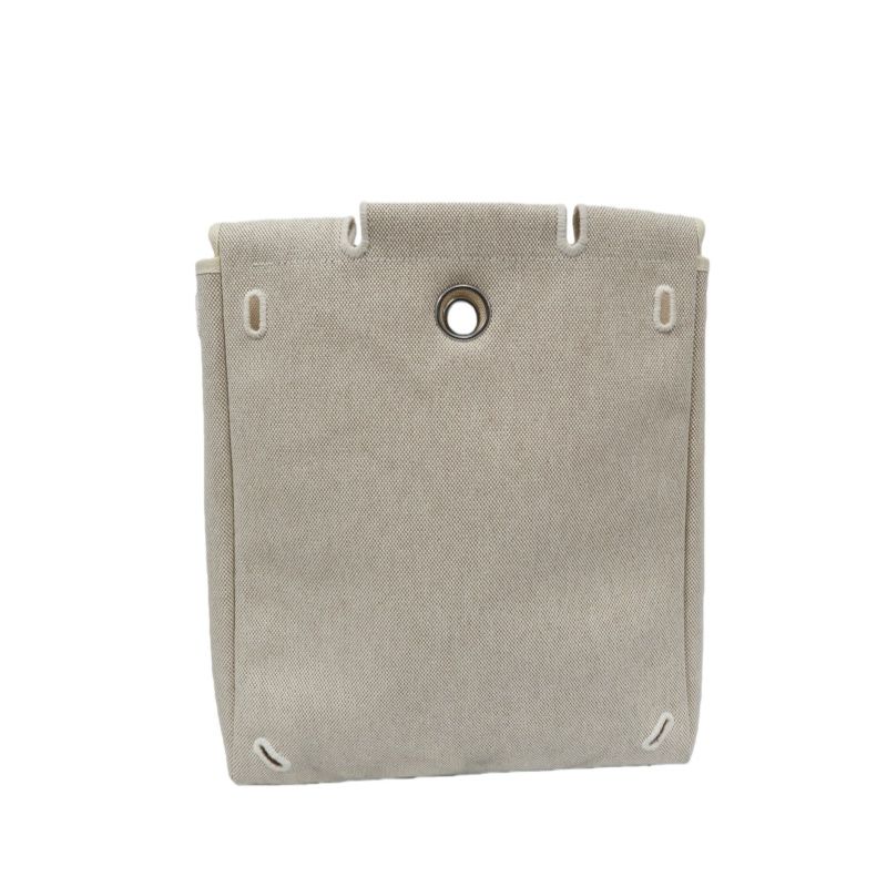 HERMES Beige & Brown Herbag Handbag (With 2 Dust Bags, 2 Padlocks & Keys, Clochette, Extra Bag & Shoulder Strap, Full Box, Canvas)