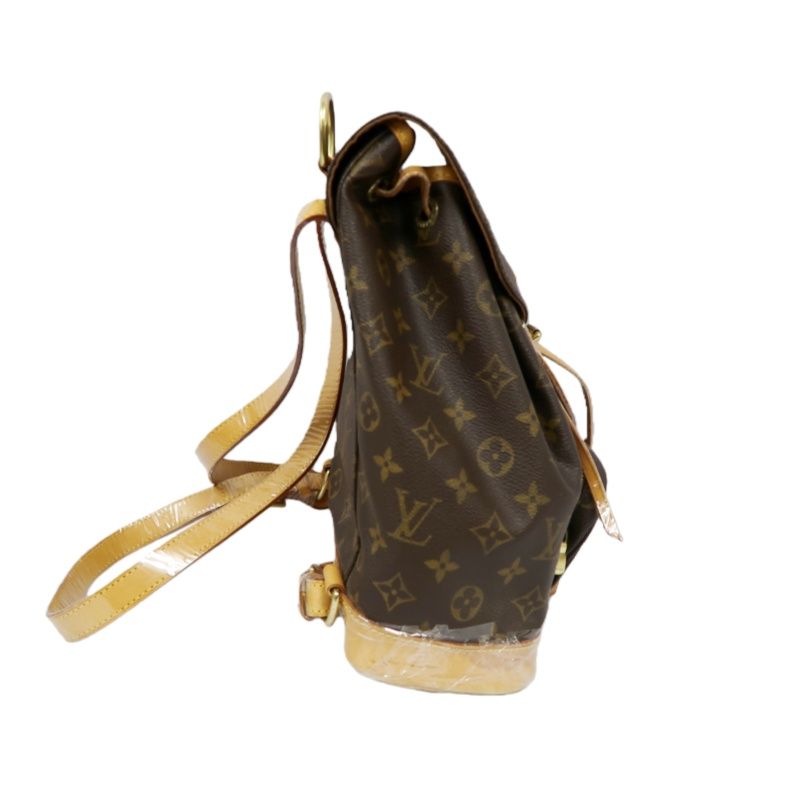 LOUIS VUITTON Montsouris MM, Monogram Coated Canvas, Backpack, Brown