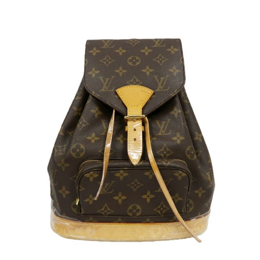 LOUIS VUITTON Montsouris MM, Monogram Coated Canvas, Backpack, Brown