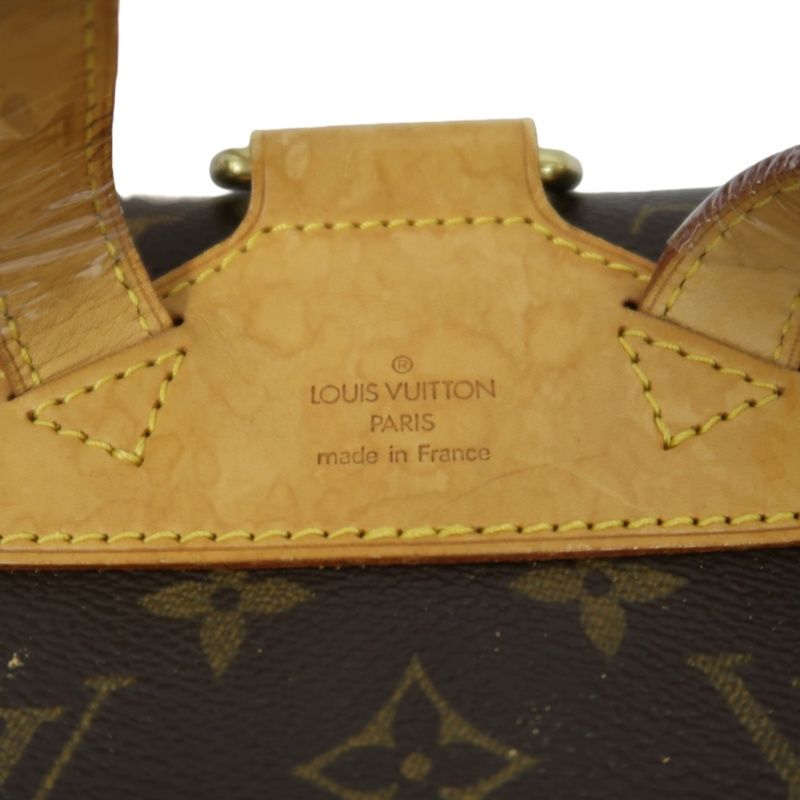 LOUIS VUITTON Montsouris MM, Monogram Coated Canvas, Backpack, Brown