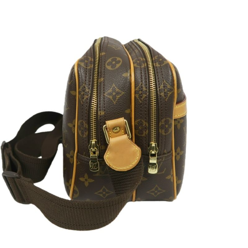 LOUIS VUITTON Monogram Reporter PM Brown Shoulder Crossbody Bag (Coated Canvas)