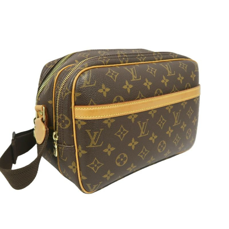 LOUIS VUITTON Monogram Reporter PM Brown Shoulder Crossbody Bag (Coated Canvas)