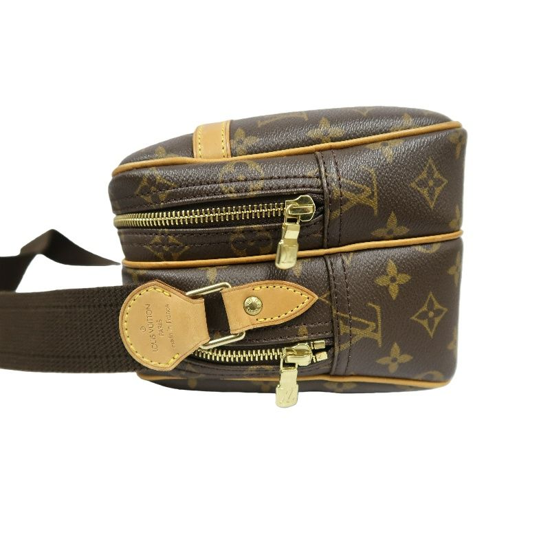 LOUIS VUITTON Monogram Reporter PM Brown Shoulder Crossbody Bag (Coated Canvas)