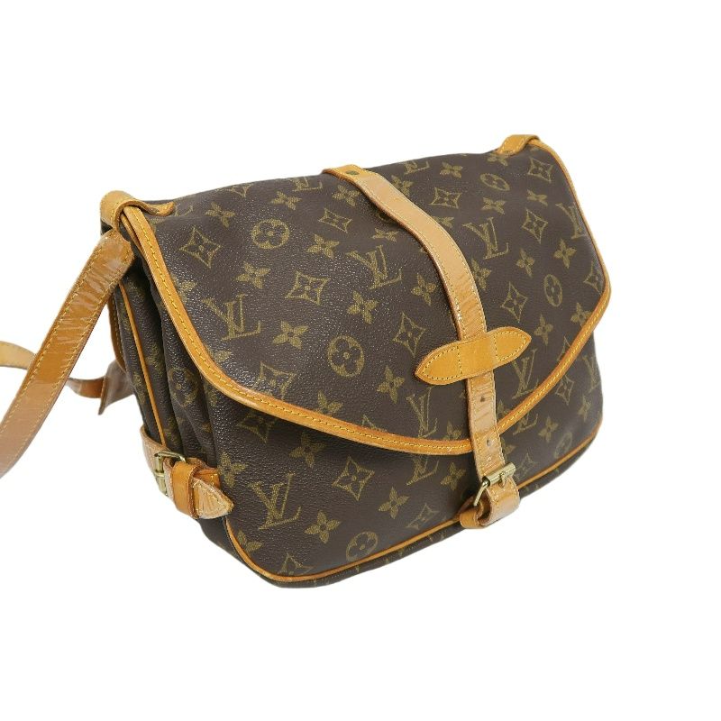 LOUIS VUITTON Soufflot 30 Monogram (Nicknamed "Gemini"), Monogram Coated Canvas, Shoulder & Crossbody Bag, Brown