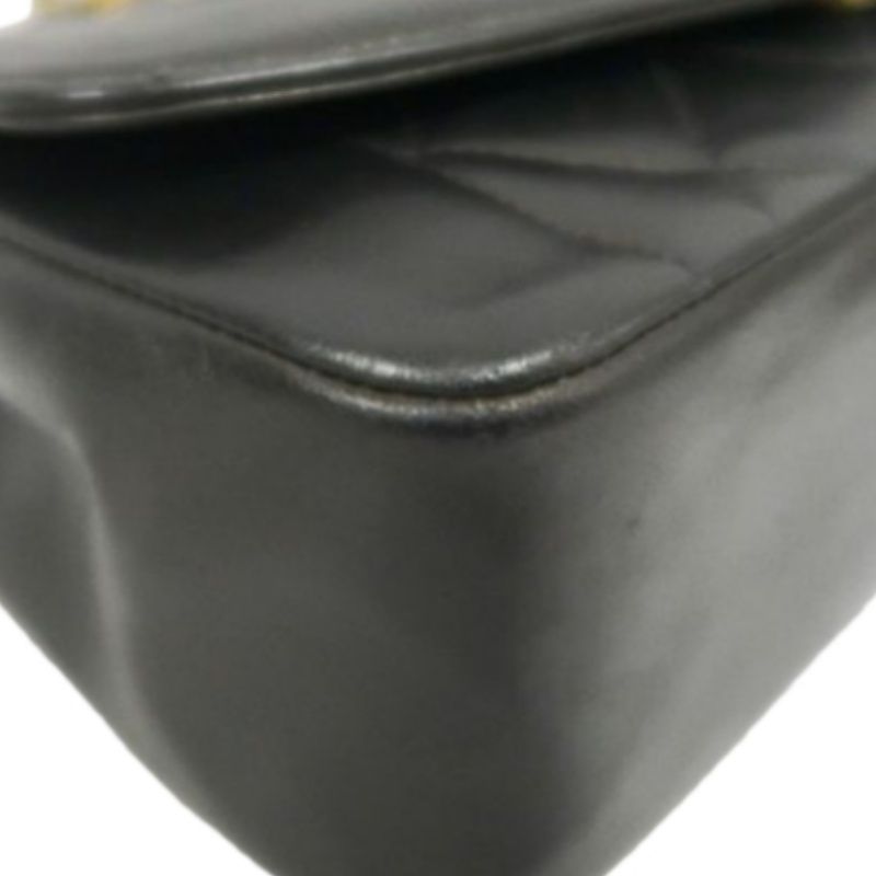 CHANEL Classic Flap (CF) Diana Chain Shoulder Bag, Lambskin, Black Quilted, Gold Hardware, Serial Number Starting with "3", Includes Dust Bag