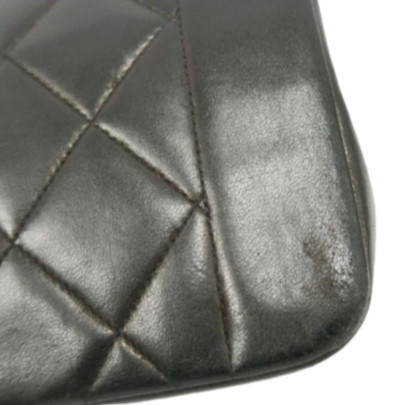 CHANEL Classic Flap (CF) Diana Chain Shoulder Bag, Lambskin, Black Quilted, Gold Hardware, Serial Number Starting with "3", Includes Dust Bag