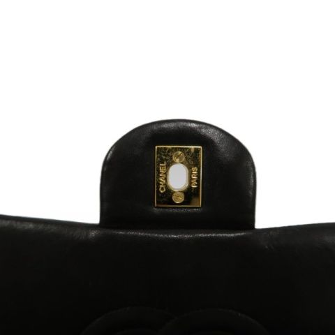 CHANEL Quilted Lambskin Backpack, Black, Gold-Tone Hardware, With Dust Bag (Fair Condition)