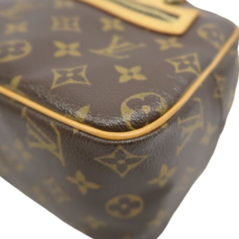 LOUIS VUITTON Cite MM Handbag, Monogram Coated Canvas, Brown