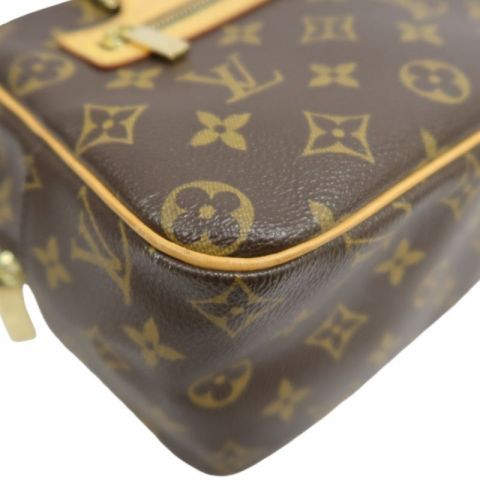LOUIS VUITTON Cite MM Handbag, Monogram Coated Canvas, Brown