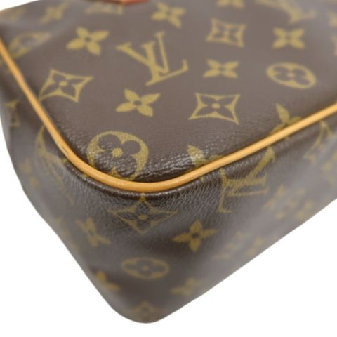 LOUIS VUITTON Cite MM Handbag, Monogram Coated Canvas, Brown