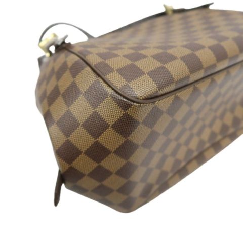 LOUIS VUITTON (LV) Damier Ebene Belem MM Brown Handbag, with Dust Bag