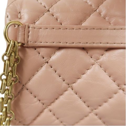 CHANEL Pink Boy Chain Shoulder Bag, Lambskin Leather, Gold Hardware
