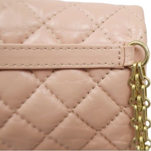 CHANEL Pink Boy Chain Shoulder Bag, Lambskin Leather, Gold Hardware