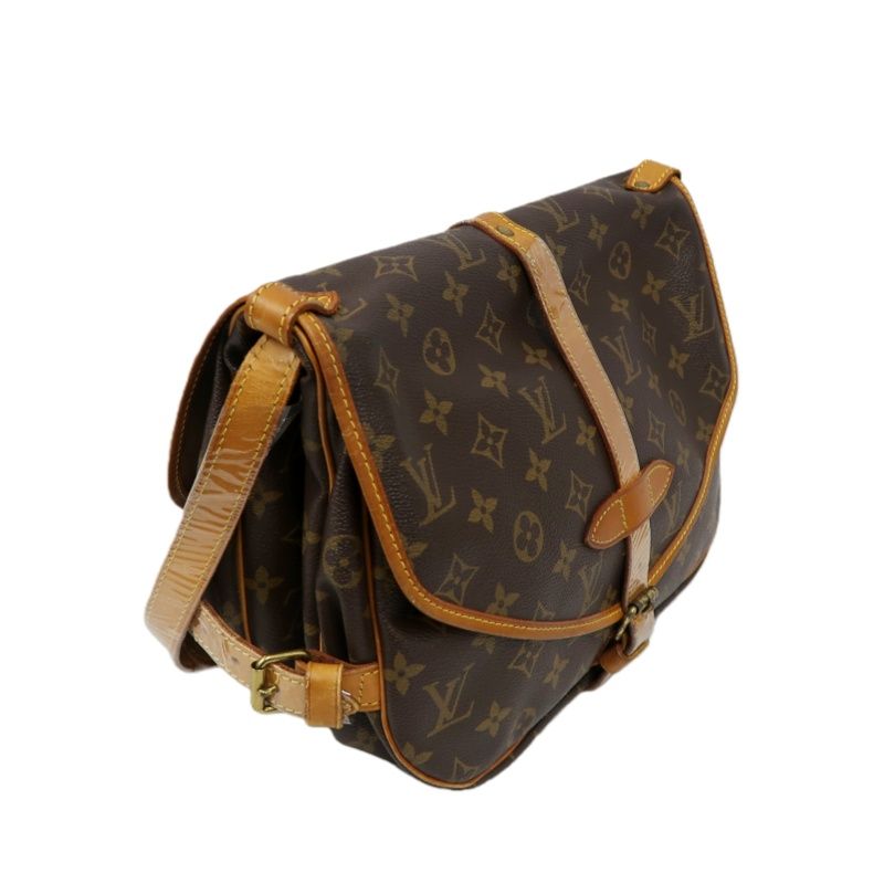 LOUIS VUITTON Soufflot 30 (Nicknamed "Gemini 30"), Monogram Coated Canvas, Shoulder & Crossbody Bag, Brown