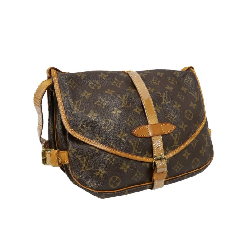LOUIS VUITTON Soufflot 30 (Nicknamed "Gemini 30"), Monogram Coated Canvas, Shoulder & Crossbody Bag, Brown