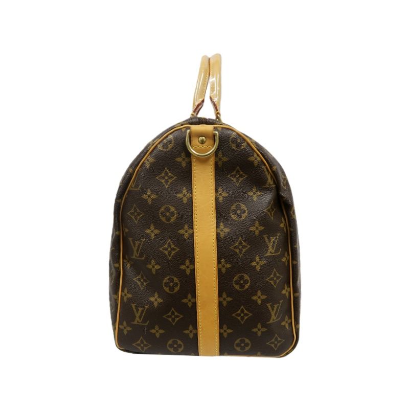 LOUIS VUITTON Keepall Bandouliere 50 Monogram Boston Bag, Brown. Includes padlock, shoulder strap, name tag and poignet. No keys. LV Monogram PVC Keepall 50 travel duffel bag, handbag.