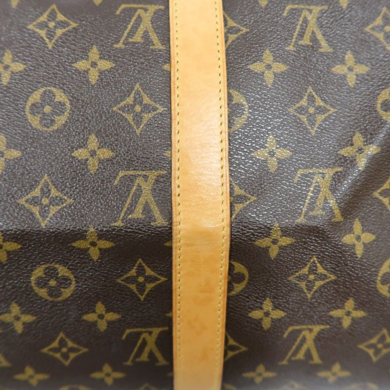 LOUIS VUITTON Keepall Bandouliere 50 Monogram Boston Bag, Brown. Includes padlock, shoulder strap, name tag and poignet. No keys. LV Monogram PVC Keepall 50 travel duffel bag, handbag.