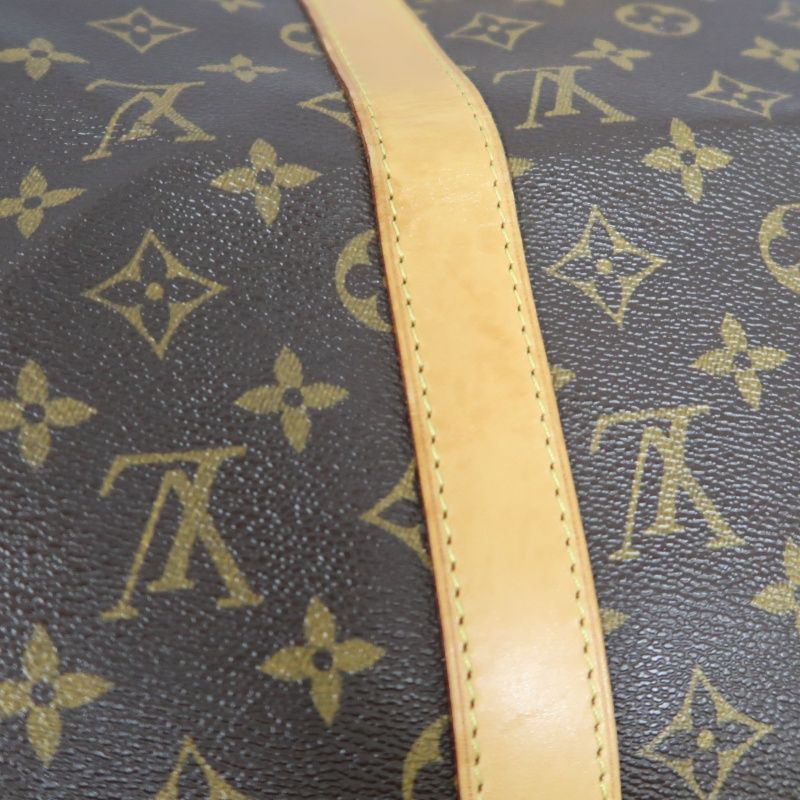 LOUIS VUITTON Keepall Bandouliere 50 Monogram Boston Bag, Brown. Includes padlock, shoulder strap, name tag and poignet. No keys. LV Monogram PVC Keepall 50 travel duffel bag, handbag.