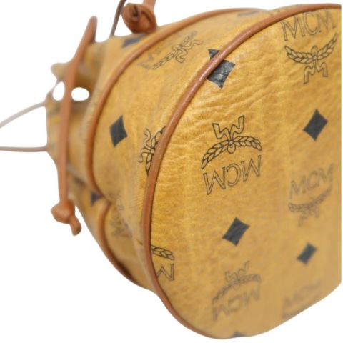 MCM Visetos Drawstring Bucket Shoulder Bag