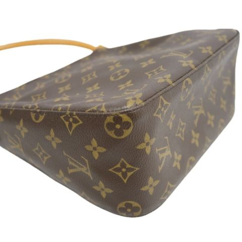 LOUIS VUITTON Monogram Looping MM Brown Shoulder Handbag