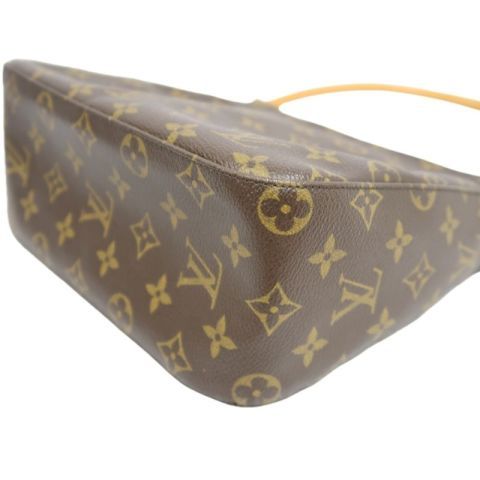 LOUIS VUITTON Monogram Looping MM Brown Shoulder Handbag