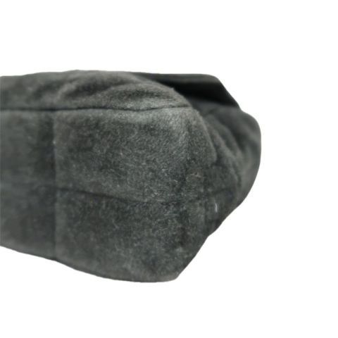 Chanel 2.55 Tweed & Suede Shoulder Bag in Black with Silver Hardware