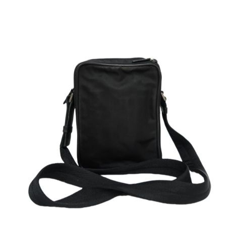 Prada Nylon Shoulder Bag in Black with Silver Hardware