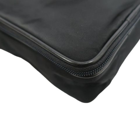 Prada Nylon Shoulder Bag in Black with Silver Hardware