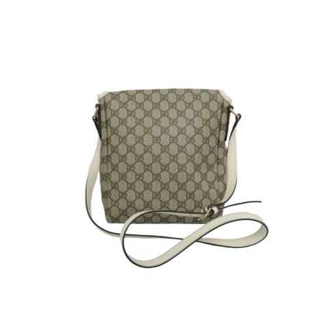 GUCCI GG Supreme Brown Canvas Crossbody Bag