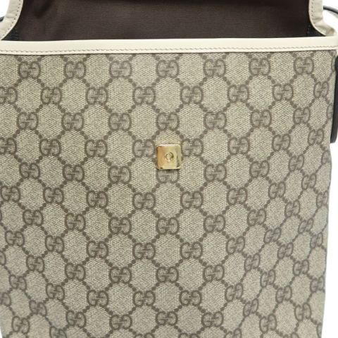 GUCCI GG Supreme Brown Canvas Crossbody Bag