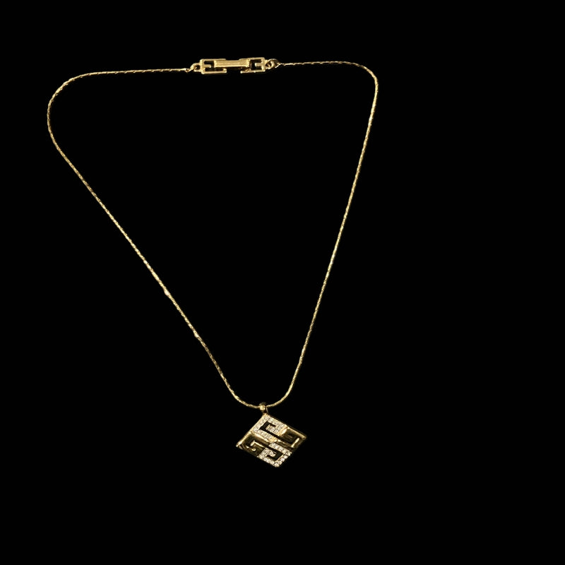 GIVENCHY Logo Necklace With Gold Alloy & Gold Hardware