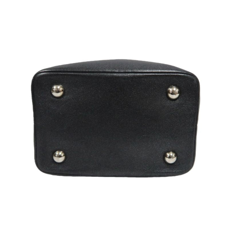 CHANEL Black Lambskin Convertible Shoulder Crossbody Bag with Silver Hardware