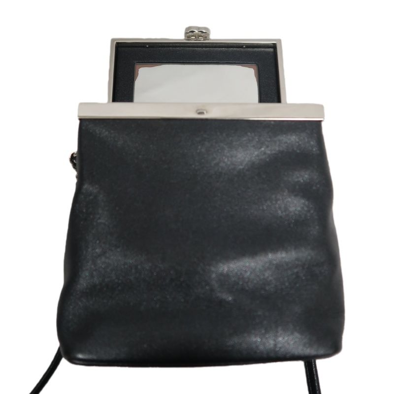 CHANEL Black Lambskin Convertible Shoulder Crossbody Bag with Silver Hardware