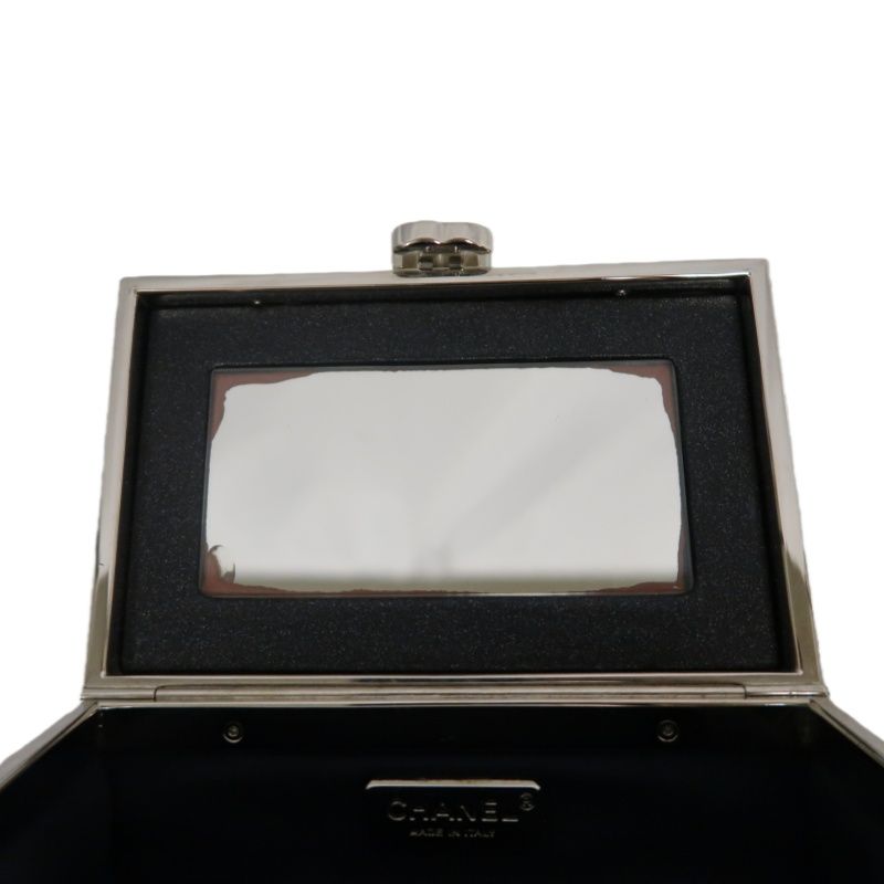 CHANEL Black Lambskin Convertible Shoulder Crossbody Bag with Silver Hardware