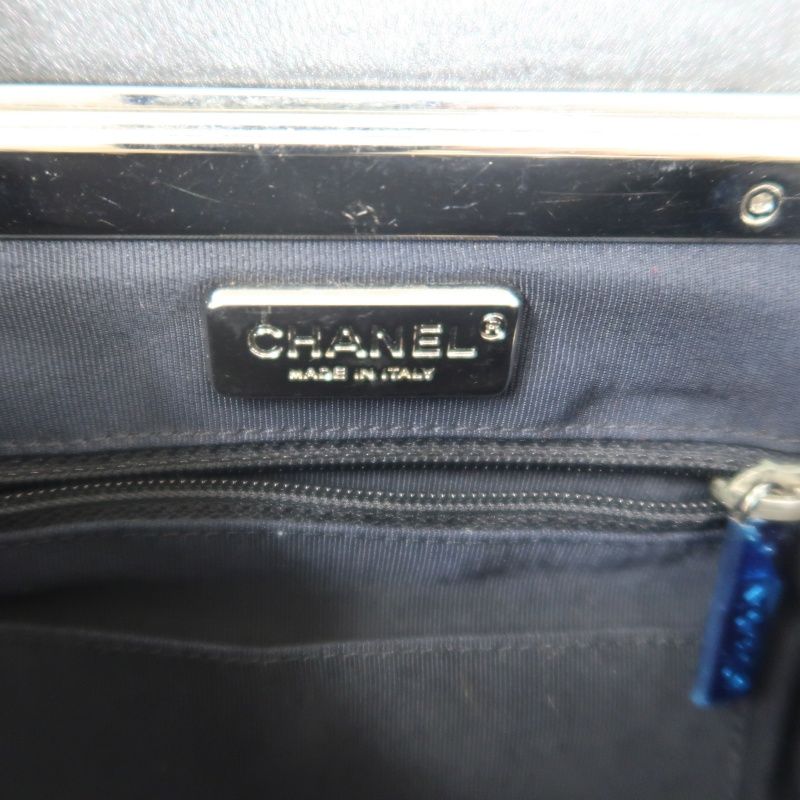 CHANEL Black Lambskin Convertible Shoulder Crossbody Bag with Silver Hardware