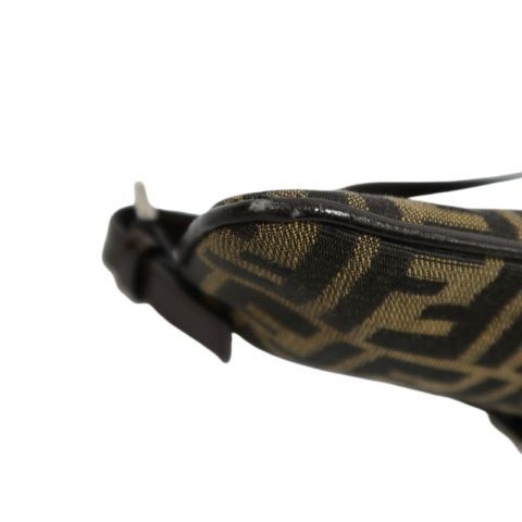 FENDI Brown Zucca Print Canvas Shoulder Bag