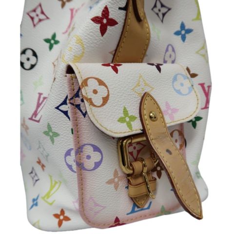 LOUIS VUITTON (LV) Multicolore Petit Noe White Drawstring Bucket Shoulder Bag