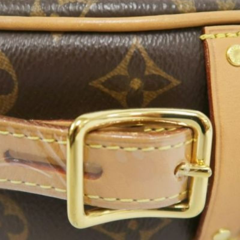LOUIS VUITTON Boîte Chapeau Souple, Monogram Coated Canvas, Brown, Crossbody Bag, With Dust Bag