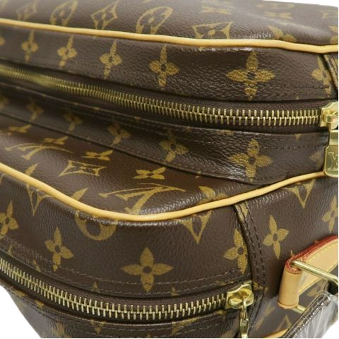 LOUIS VUITTON Monogram Nile Shoulder Bag, Brown, PVC-Coated Canvas, Horn Box Design